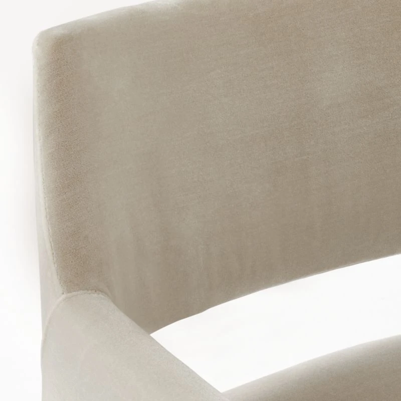 Foley Faux Mohair Grey Dining Armchair 13 Foley Faux Mohair Grey Dining Armchair - Image 11