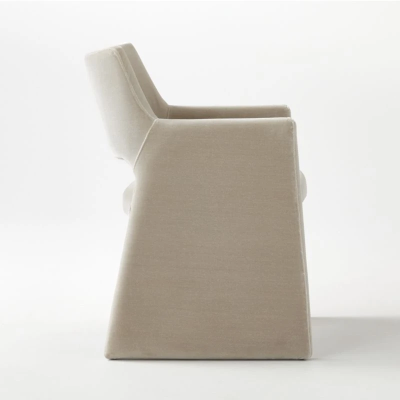 Foley Faux Mohair Grey Dining Armchair 11 Foley Faux Mohair Grey Dining Armchair - Image 9