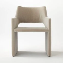 Foley Faux Mohair Grey Dining Armchair 19 Foley Faux Mohair Grey Dining Armchair -Nesto Store FoleyFxMhrGryDnngChairSOSSF20