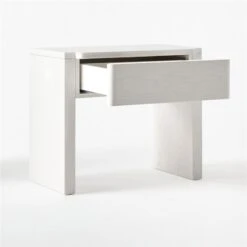 Fore Bleached Ash Wood Nightstand With Drawer -Nesto Store ForeBlchdAshNightstand3QAVSSS21