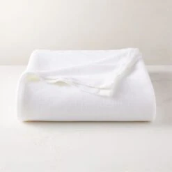 Forra Organic Cotton White Full/Queen Bed Blanket 6 Forra Organic Cotton White Full/Queen Bed Blanket -Nesto Store ForraOrgCttnWhtQBlanketAV2SHS23