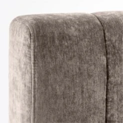 Forte Channeled Grey Velvet Queen Bed -Nesto Store ForteGreyLushNickelQBedAVSSS21