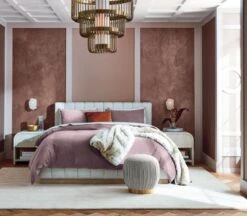 Forte Channeled White Queen Bed -Nesto Store ForteQueenBedMauveWashedJL19