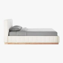 Forte Channeled White Queen Bed -Nesto Store ForteWhiteBedQueenSDF19