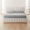 Forte Channeled White Queen Bed -Nesto Store ForteWhiteBedQueenSHF19 1x1