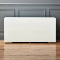 Fuel High-Gloss White Credenza