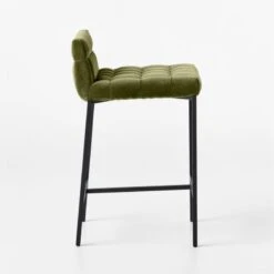 Gabe Pesto Tufted Low-Back Counter Stool Set Of 2 -Nesto Store GabeTftdCounterStlPestoSDSSF22