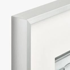 Gallery Brushed Silver Picture Frame With White Mat 8"x10" -Nesto Store Gallery4X6FrmSlvrWhtMtAVF18