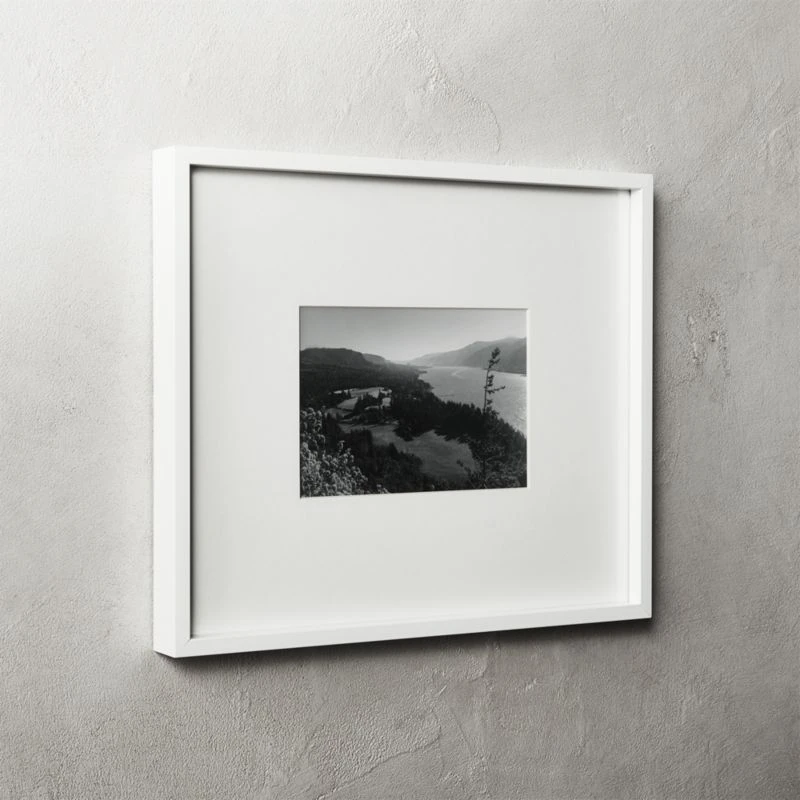 Gallery White Picture Frame With White Mat 5"x7" 3 Gallery White Picture Frame With White Mat 5"x7"