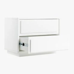 Gallery 2-Drawer High-Gloss White Nightstand -Nesto Store GalleryNighstand3QAVS19