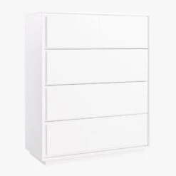 Gallery Tall 4-Drawer White Dresser -Nesto Store GalleryTallChest3QS19