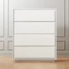 Gallery Tall 4-Drawer White Dresser -Nesto Store GalleryTallChestSHS19 1x1