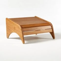 Gartner Teak Outdoor Ottoman -Nesto Store GartnerTeakLoungeOttoman3QSSS21