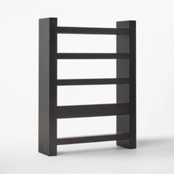 Genova Black Ebonized Oak Bookcase -Nesto Store GenovaEbdOakPrstBkCs3QBSSF22