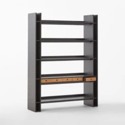 Genova Black Ebonized Oak Bookcase -Nesto Store GenovaEbdOakPrstBkCs3QSSF22