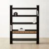 Genova Black Ebonized Oak Bookcase -Nesto Store GenovaEbdOakPrstBkCsAVSHF22