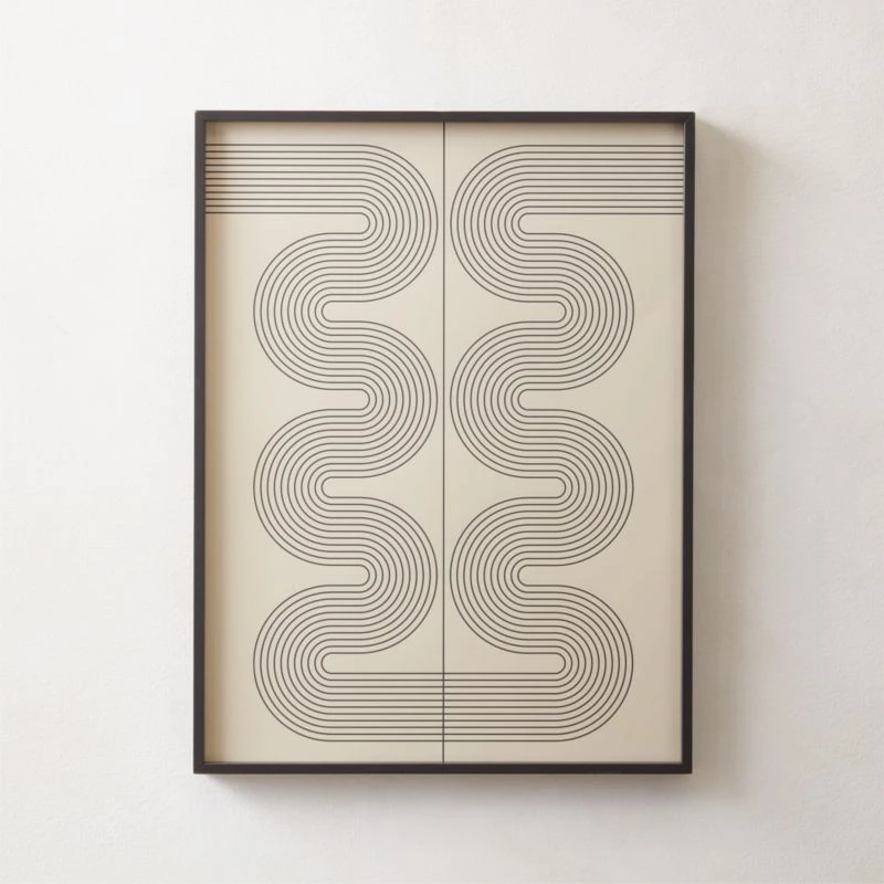 'Gia Ll' Screen Printed Wall Art In Black Frame 18"x24" 3 'Gia Ll' Screen Printed Wall Art In Black Frame 18"x24"