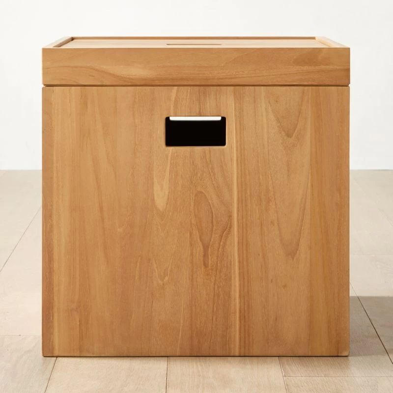 Giacomo Teak Storage Bin 7 Giacomo Teak Storage Bin - Image 5