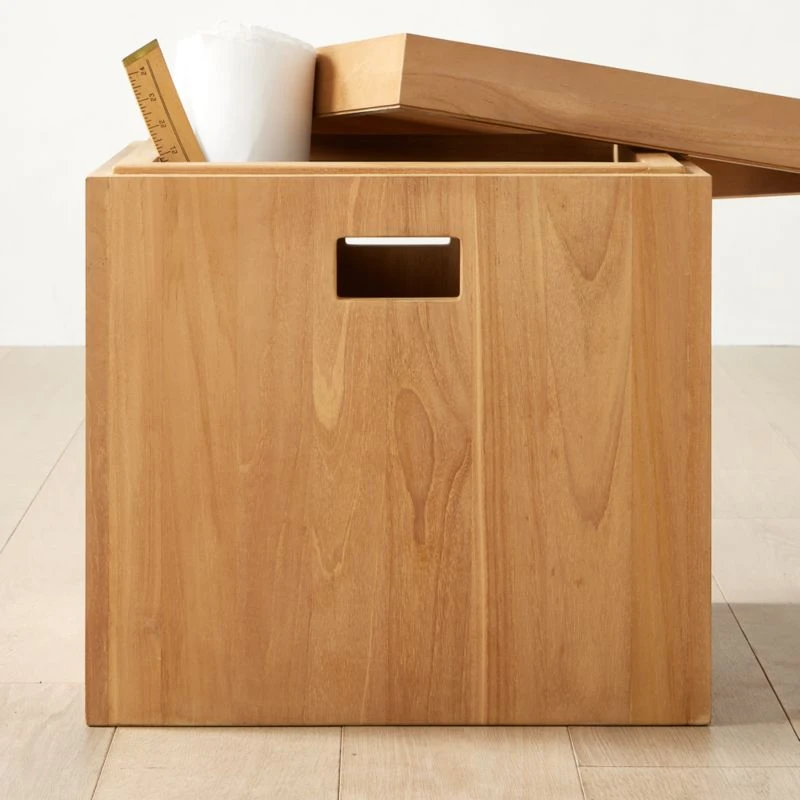 Giacomo Teak Storage Bin 5 Giacomo Teak Storage Bin - Image 3