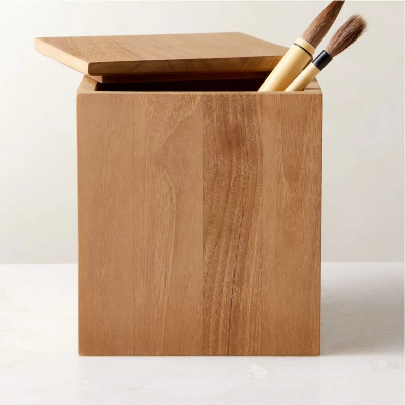 Giacomo Square Teak Storage Box Small 7 Giacomo Square Teak Storage Box Small - Image 5