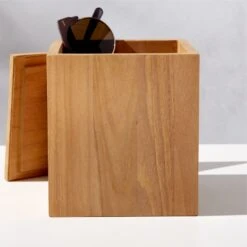 Giacomo Square Teak Storage Box Small 13 Giacomo Square Teak Storage Box Small -Nesto Store GiacomoTeakStorageBoxSmROS23