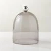 Smoked Glass Cloche With Stainless Steel Knob 1 Smoked Glass Cloche With Stainless Steel Knob -Nesto Store GlassClocheSmokedSHS23