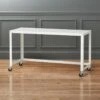 Go-Cart White Metal Desk On Wheels -Nesto Store GoCartDeskWhiteSHS16 1x1