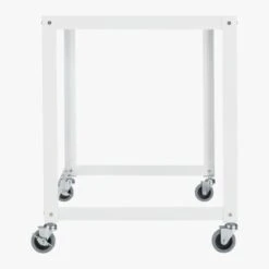 Go-Cart White Metal Desk On Wheels -Nesto Store GoCartDeskWhiteSdS13