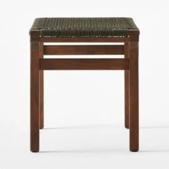 Small Green Leather Bench 8 Small Green Leather Bench -Nesto Store GreenLthrWrppdBenchSmSDSSF22