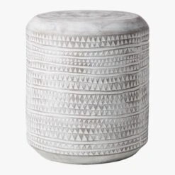 Embossed Outdoor Stool/Side Table Cover -Nesto Store GreyEmbossedStoolS19