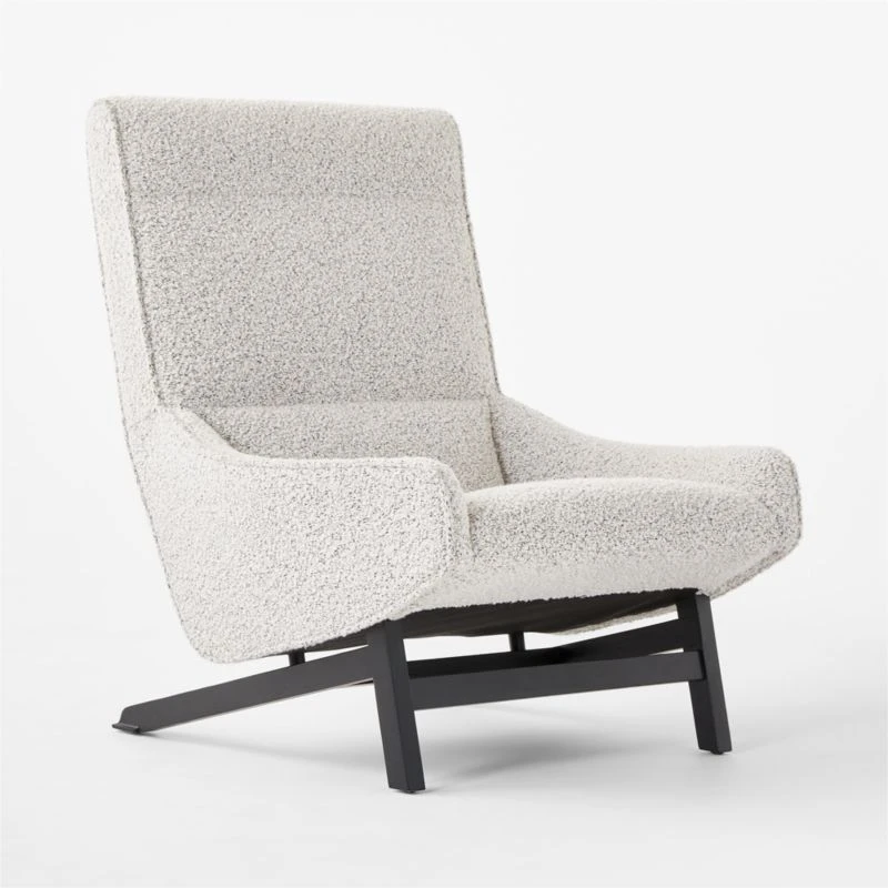 Grosseto Peppered Grey Boucle Lounge Chair 7 Grosseto Peppered Grey Boucle Lounge Chair - Image 5