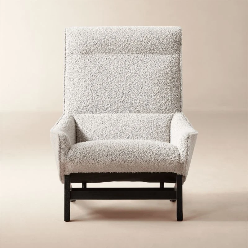 Grosseto Peppered Grey Boucle Lounge Chair 3 Grosseto Peppered Grey Boucle Lounge Chair