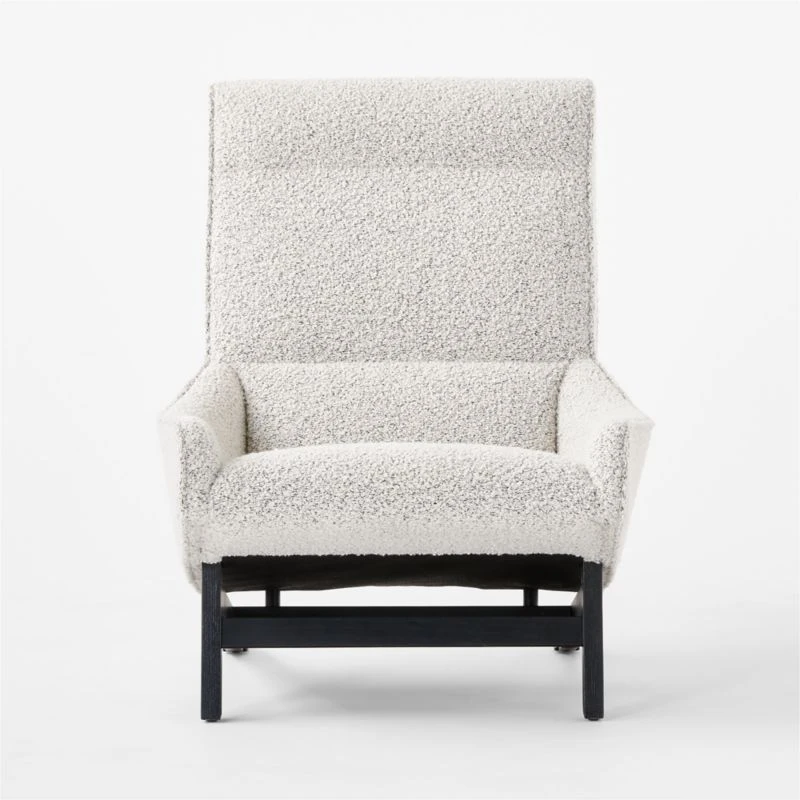 Grosseto Peppered Grey Boucle Lounge Chair 6 Grosseto Peppered Grey Boucle Lounge Chair - Image 4