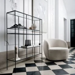 Euclidean Black Metal Etagere -Nesto Store GwynethIvoryBoucleChairJN21 1x1