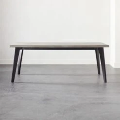 Harper Black Dining Table With Concrete Top