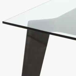 Harper Black Dining Table With Glass Top -Nesto Store HarperBlkNGlssDiningTblAVF19