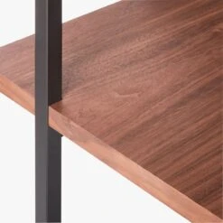 Helix Walnut Wood Wall Mount Desk With Shelves 70'' -Nesto Store HelixDeskWalnutAVS20