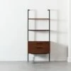 Helix 70" Walnut Bookcase With 2 Drawers -Nesto Store HelixShortShlf2DrwWalnutSHS20 1x1
