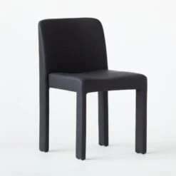 Hide Faux Leather Black Dining Chair -Nesto Store HideFxLthrDiningChairBlk3QF20