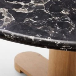 Hirsch Black Round Marble Dining Table -Nesto Store HirschRdBlkMrblDnngTableAVSSF22