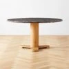 Hirsch Black Round Marble Dining Table -Nesto Store HirschRdBlkMrblDnngTableSHF22