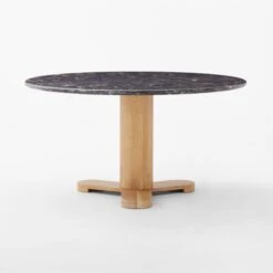 Hirsch Black Round Marble Dining Table -Nesto Store HirschRdBlkMrblDnngTableSOSSF22