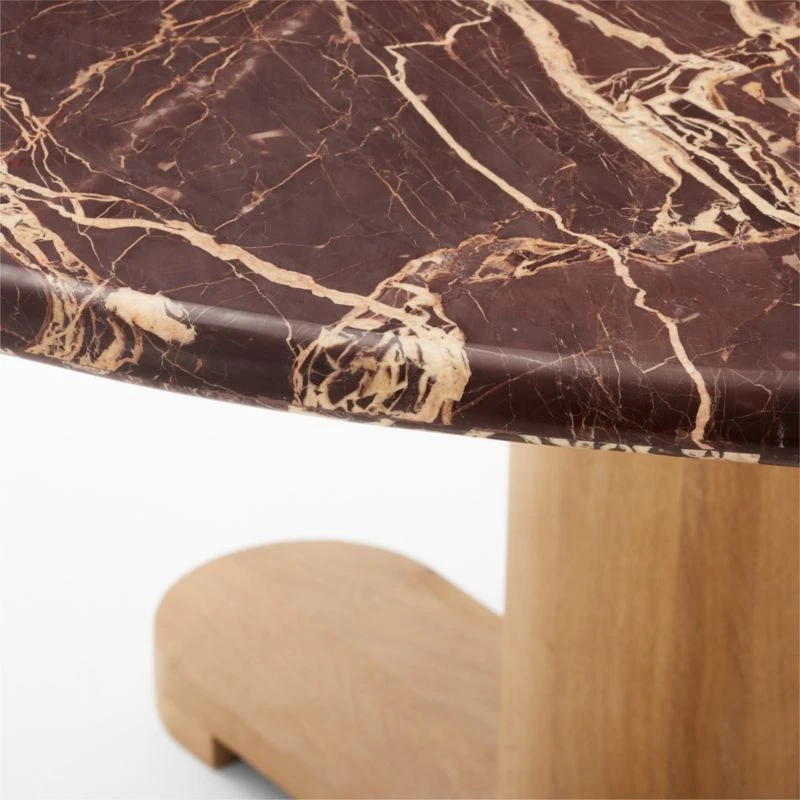 Hirsch Red Round Marble Dining Table 7 Hirsch Red Round Marble Dining Table - Image 5