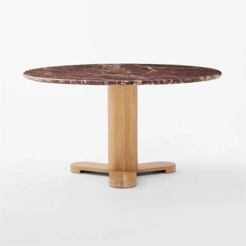 Hirsch Red Round Marble Dining Table 5 Hirsch Red Round Marble Dining Table - Image 3