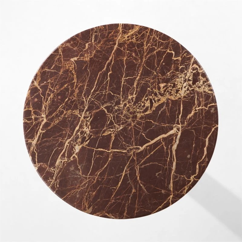 Hirsch Red Round Marble Dining Table 8 Hirsch Red Round Marble Dining Table - Image 6