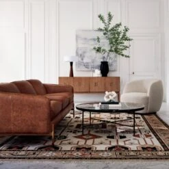 Via Large Travertine Knot -Nesto Store HoxtonSaddleLeatherSofaAG21 1x1