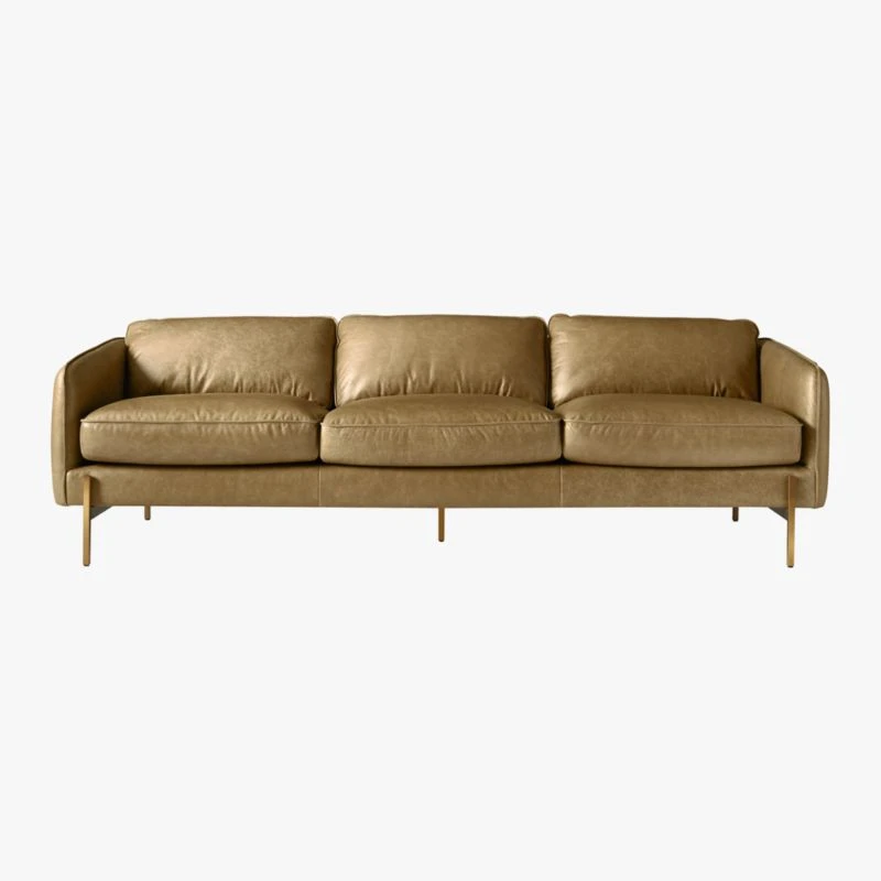 Hoxton Saddle Brown Leather Sofa 4 Hoxton Saddle Brown Leather Sofa - Image 2