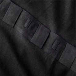 Heavyweight Black Linen Window Curtain Panel 48''x84'' -Nesto Store HvywtBlkLnn96CurtainPnlAV3SHS23