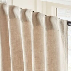 Heavyweight Natural Linen Window Curtain Panel 48''x84'' -Nesto Store HvywtNatLnn96CurtainPnlAV2SHS23