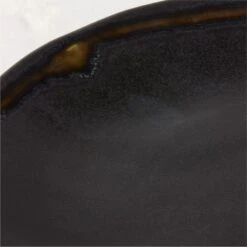 Hyacinth Black Salad Plate With Reactive Glaze -Nesto Store HyacinthBkRctvRmdDnnrPltAVSHF23 1